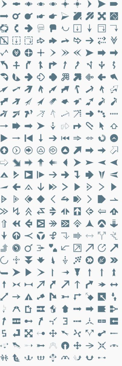 Vector arrow shapes