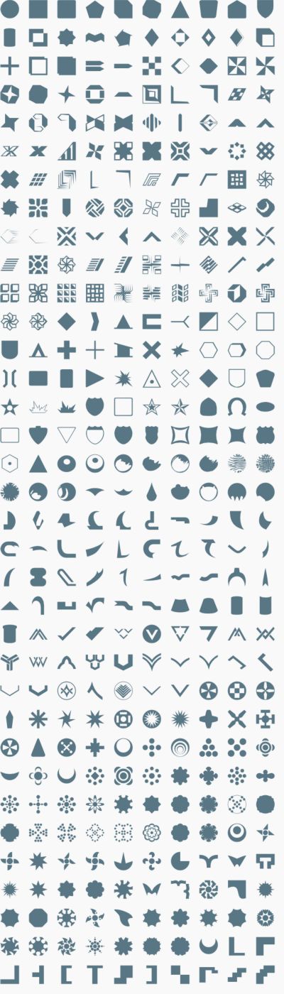 Vector logo shapes 1